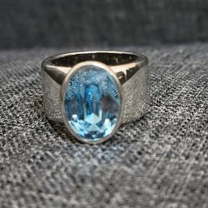 Touchstone crystal blue ring size 7